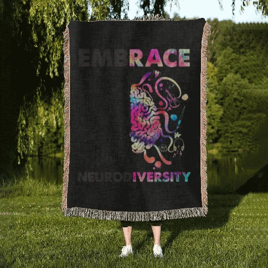 Embrace Neurodiversity Autism Woven Blankets