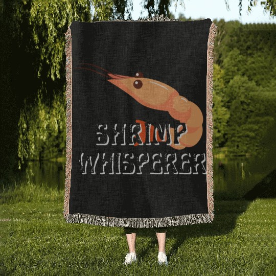 Shrimp Whisperer - Funny Shrimps Lover Woven Blankets