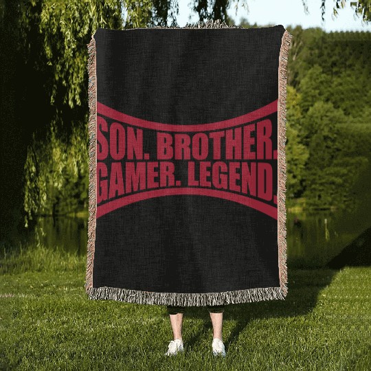 son brother gamer legend Woven Blankets