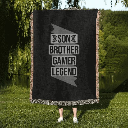 son brother gamer legend Woven Blankets