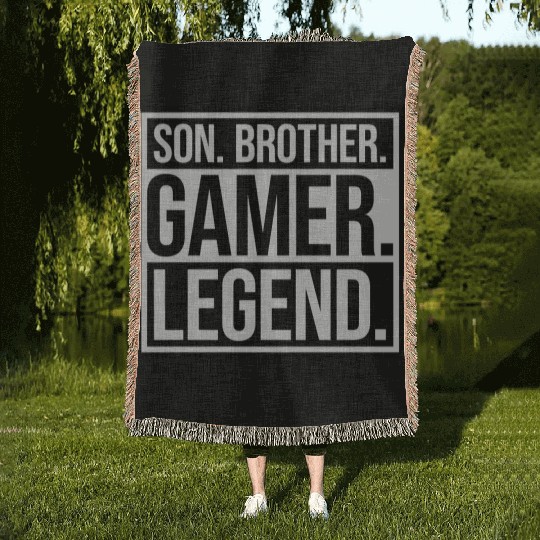 son brother gamer legend Woven Blankets