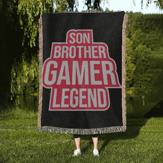 son brother gamer legend Woven Blankets