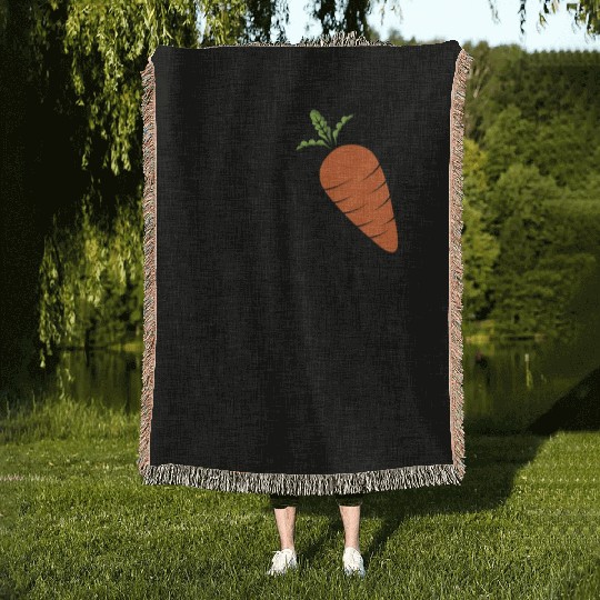 Carrot Love-Vegetable Love Woven Blankets