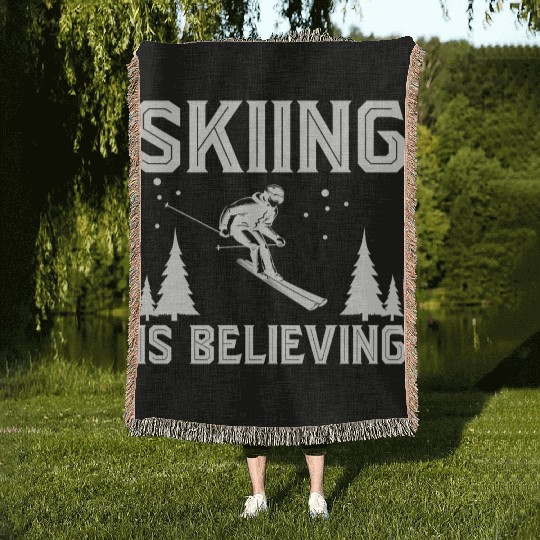 Skiier Gears Ski Winter Lifestyle Apparel Sports Woven Blankets