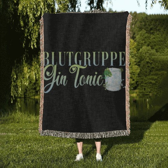 Blutgruppe Gin Tonic Cocktail Bartender Woven Blankets