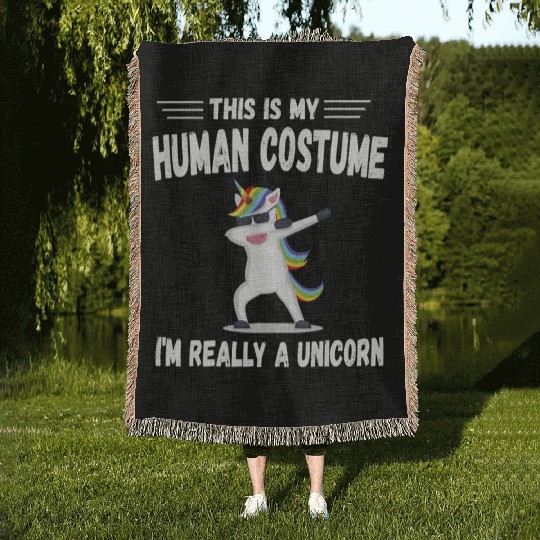 Amazon.com: This Is My Human Costume I'm Really A Woven Blankets