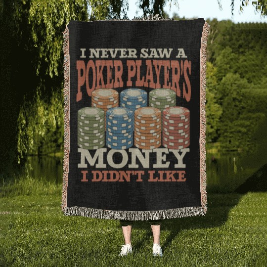 Poker Casino Poker Player Gambling Roulette Woven Blankets