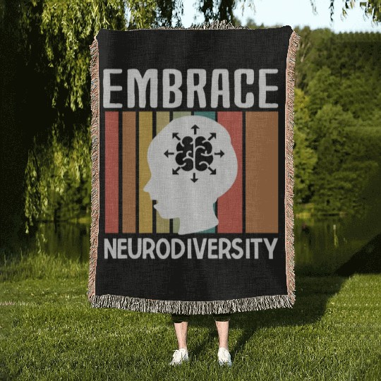 Neurodiversity Woven Blankets Embrace ADHD Autism ASD