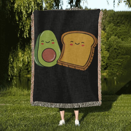 Siblings Avocado Toast Combo Big Sister Brother Woven Blankets