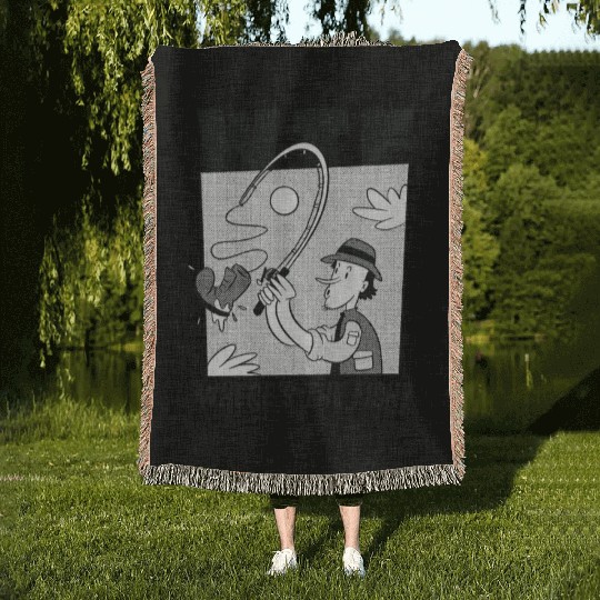 WTF Where's the fish WTF Where's the fish inspirat Woven Blankets