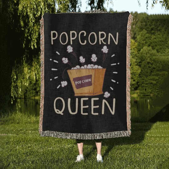 Movie Watching Cinema Popcorn Binge Watching Woven Blankets