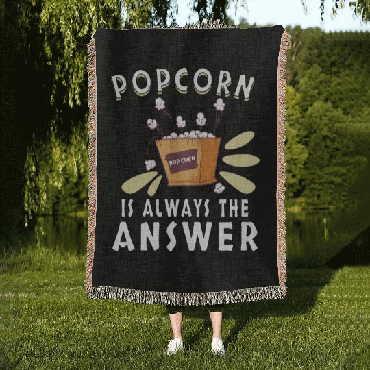Movie Watching Cinema Popcorn Binge Watching Woven Blankets