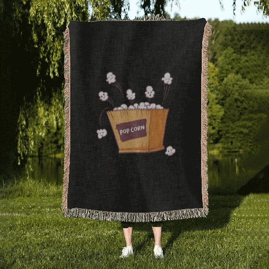 Movie Watching Cinema Popcorn Binge Watching Woven Blankets