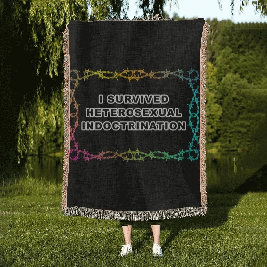 I Survived Heterosexual Indoctrination Apparel Woven Blankets
