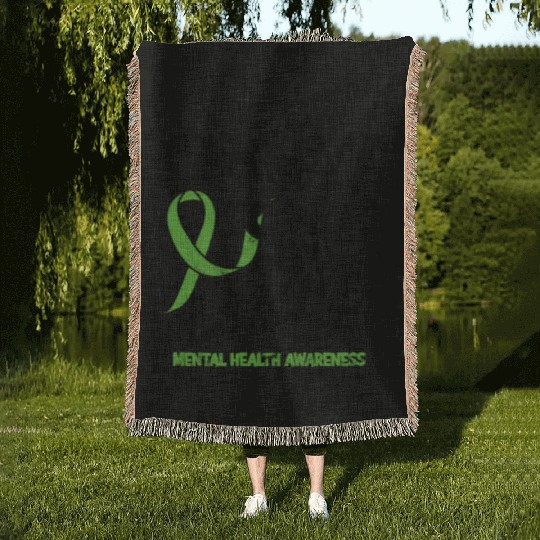 It's okay to not be okay Mental Health Awareness Woven Blankets