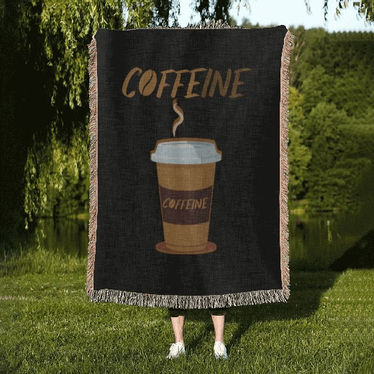 coffee and caffeine for coffee lovers Woven Blankets