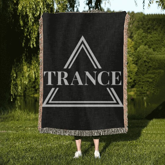 Trance Techno Party EDM Festival Goa Electro Rave Woven Blankets