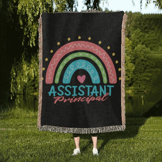 Assistant Principal Back School Teacher Principal Woven Blankets