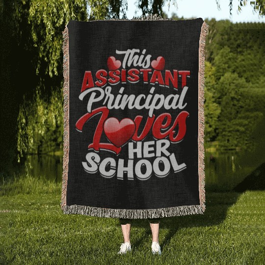 Assistant Principal Back School Teacher Principal Woven Blankets