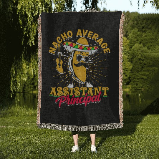 Assistant Principal Back School Teacher Principal Woven Blankets