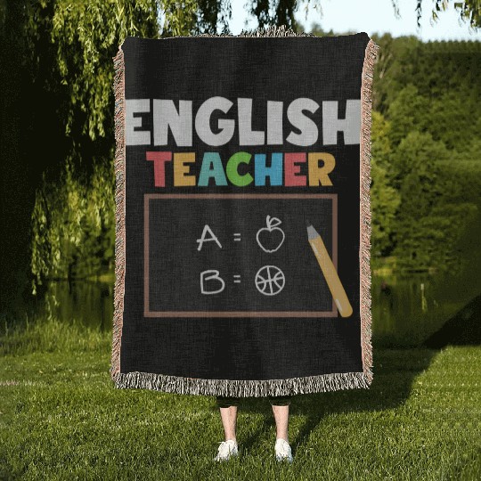 English Teacher Language Grammar Woven Blankets