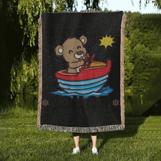 Sailing Sailboat Boating Kid Child Yacht Boat Woven Blankets