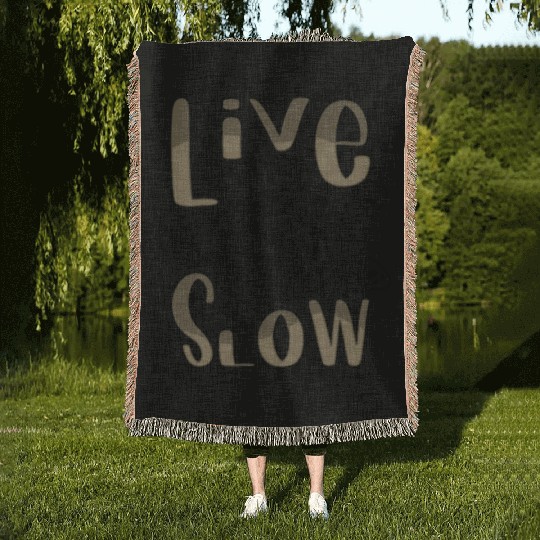 Relax and Live Slow Sea Turtle Beachy Vacation Woven Blankets