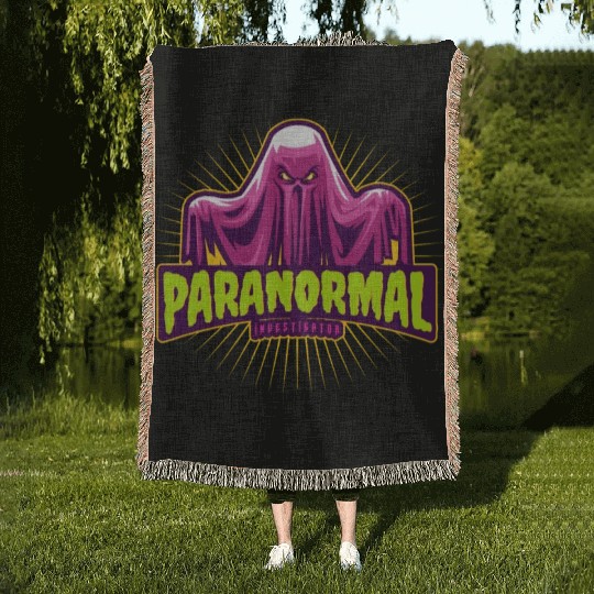 Ghost Hunting Paranormal Investigator Woven Blankets