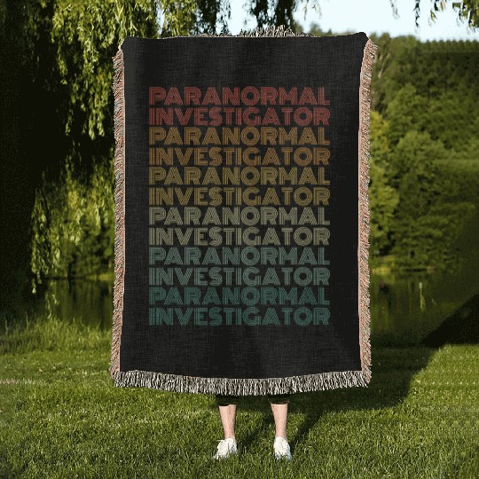 Ghost Hunting Paranormal Investigator Woven Blankets