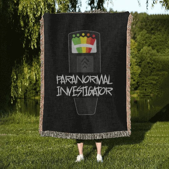 Ghost Hunting Paranormal Investigator Woven Blankets