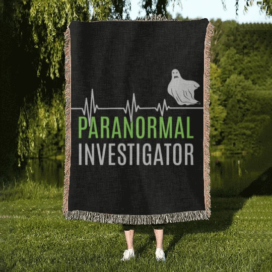 Ghost Hunting Paranormal Investigator Woven Blankets