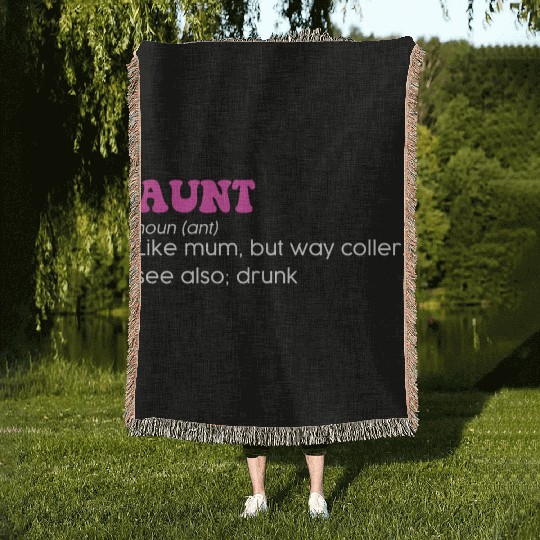 Funny Aunt Definition Apparel Woven Blankets