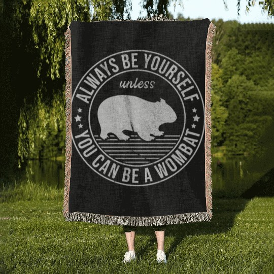 Funny Wombat Quote For A Australian Lover Woven Blankets