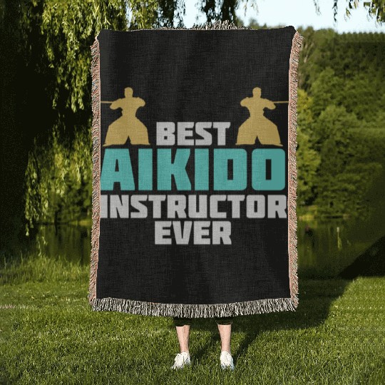 Aikido Instructor Japan Taekwondo Karate Martial Woven Blankets