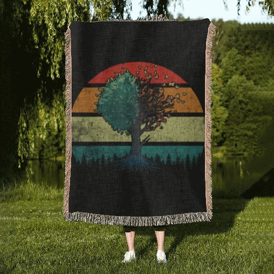 Butterfly Tree Beautiful Animal Butterflies Tree Woven Blankets