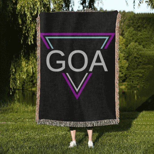 GOA Techno House Party EDM Festival Electro Rave Woven Blankets