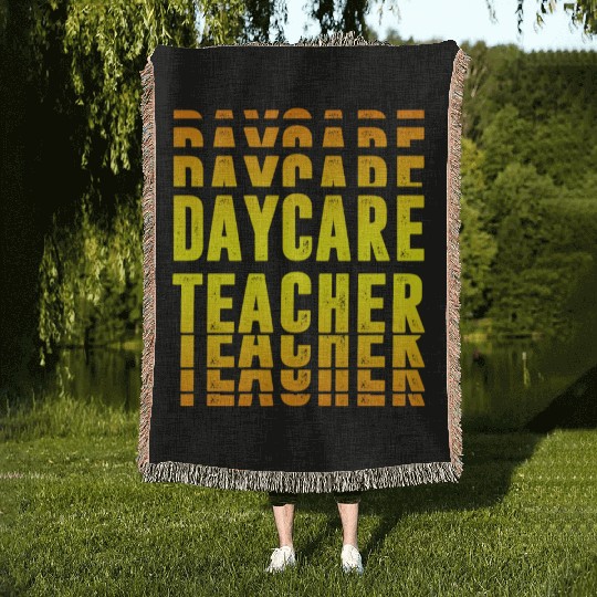 Daycare Teacher Design Woven Blankets
