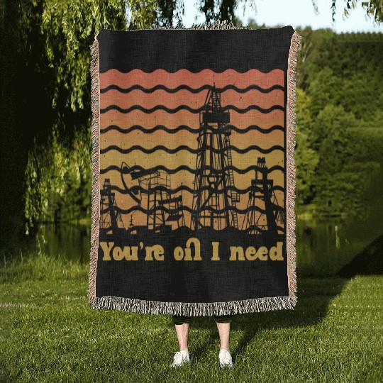oilfield worker gift - funny oilfield worker Woven Blankets