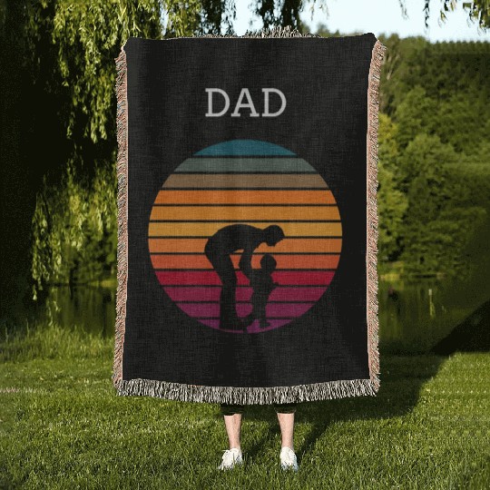 Father's Day Sunset Woven Blankets