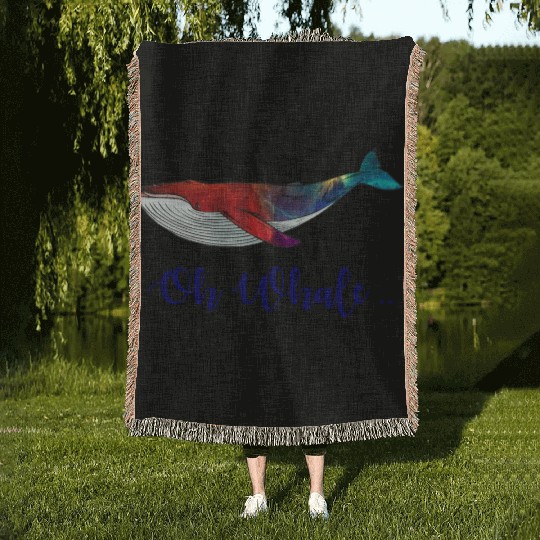 Oh Whale Woven Blankets