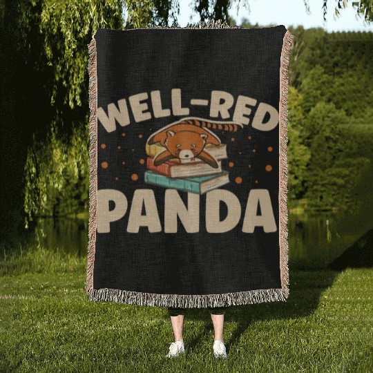 Well-Red Panda Zookeeper Zoogoer Wildlife Bookworm Woven Blankets