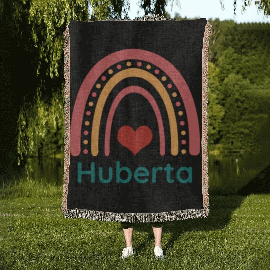 Huberta Vintage Boho Rainbow Woven Blankets