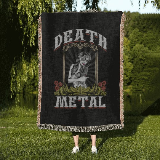 Goth Rock Satan Festivals Death Metal Woven Blankets