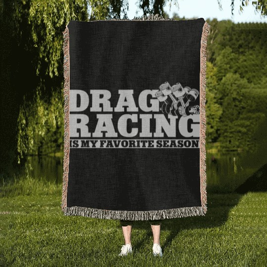 Drag Racing Race Car Drag Racing Woven Blankets