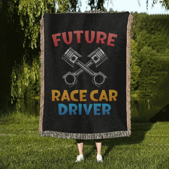 Drag Racing Race Car Future Race Woven Blankets