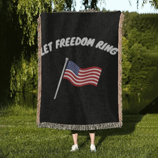 Let Freedom Ring Martin Luther King Day Human Righ Woven Blankets