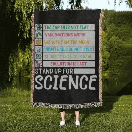 Earth Day Stand Up For Science Science Fiction Day Woven Blankets