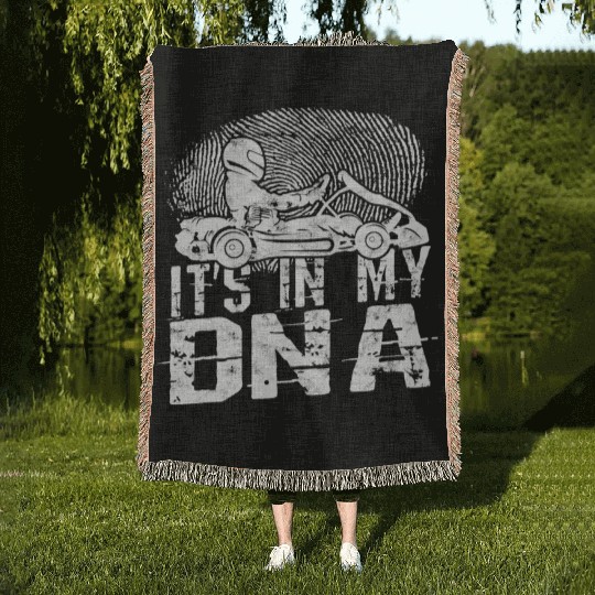 Go Kart Racer Pit Crew Car Racing Karting Woven Blankets