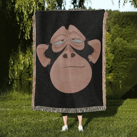 Monkey face Woven Blankets
