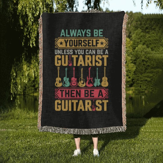 Musician Guitarist Funny Guitar Player Woven Blankets